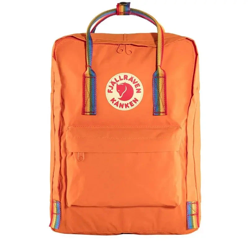 Fjallraven Kanken Classic Backpack Burnt Orange Rainbow Pattern 1 Fjallraven Kanken Classic Backpack Burnt Orange Rainbow Pattern