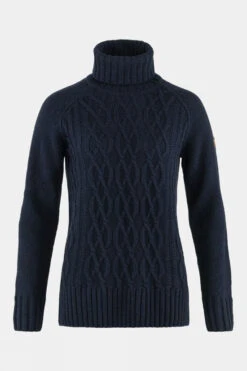 Fjallraven Womens Övik Cable Knit Roller Neck Jumper